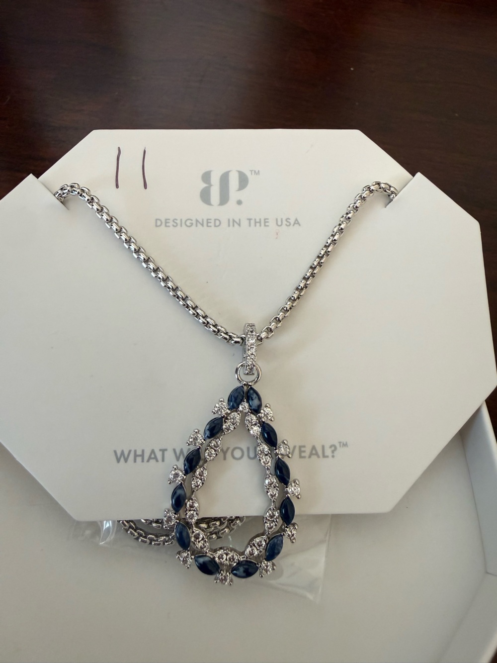 Bomb Party OG Lapis Necklace “Laurel Drop”
